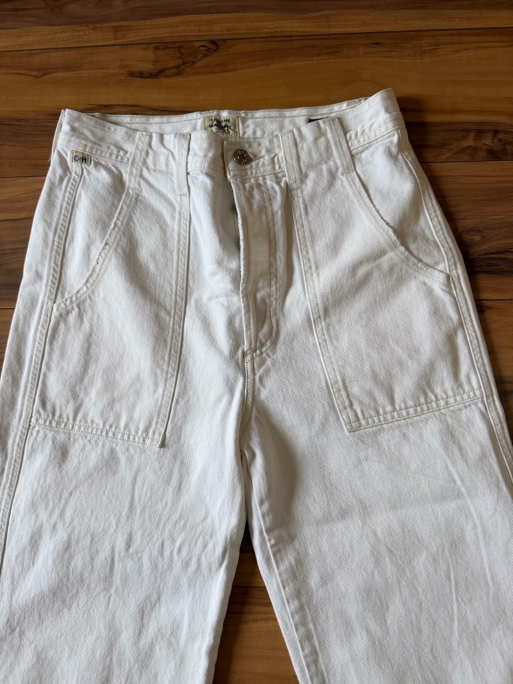 Citizens Of Humanity Eva Utility Crop white Denim - Picture 4 of 12